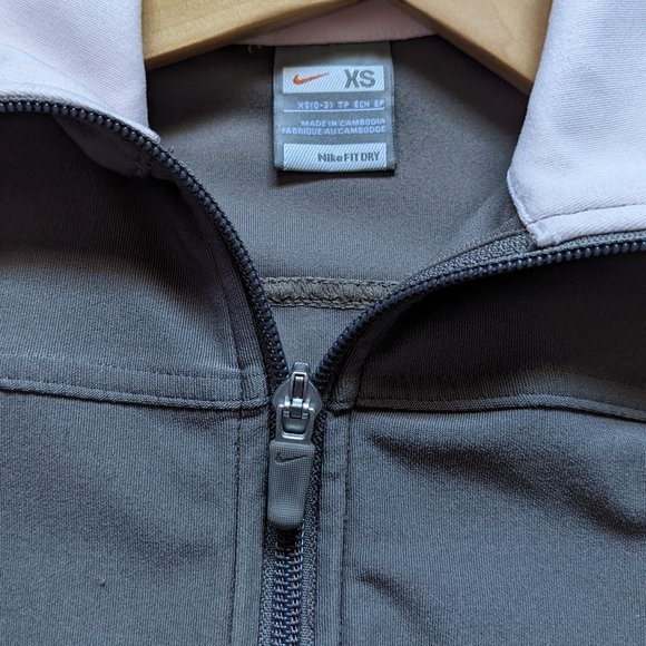 NWOT (XS) - NIKE Taupe Zip Up Track Jacket - Picture 3 of 8